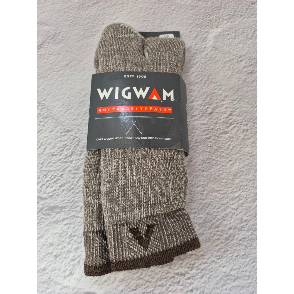 Wigwam Merino Comfort Hiker Socks Taupe Marl F2322 Men's Large Made in USA